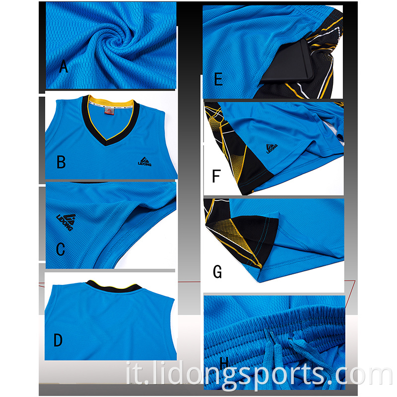 Basketball Jersey Design all'ingrosso Basket Basketball Design Plain Basketball Uniforme